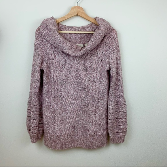 Anthropologie Sleeping on Snow Pink Off Shoulder sweater - Picture 2 of 10